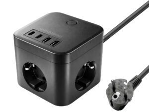 Cargador Mars Gaming 3xSchuko 2USB-A 2USB-C
