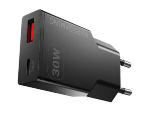 Cargador Pared Mars Gaming 30W USB-A/C Negro