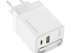 Cargador Mars Gaming Retráctil USB-A/C Blanco MDGAN65RW