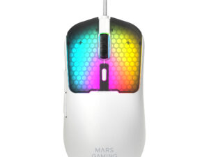 Ratón Mars Gaming Óptico RGB USB-A/C Blanco