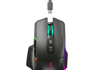 Ratón Mars Gaming RGB RF/BT/USB-A Negro