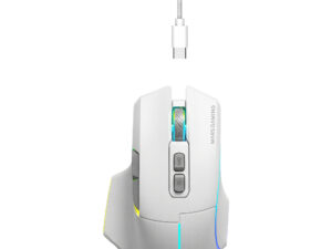 Ratón Mars Gaming RGB RF/BT/USB-A Blanco
