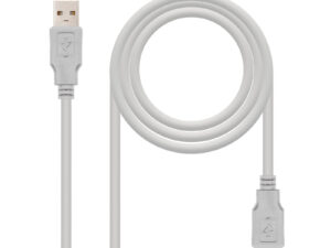 Nanocable USB-A/M a USB-A/H 3m Beige