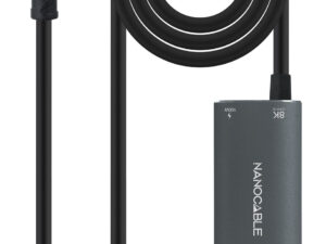 Conversor Nanocable USB-C/M a DP/M+USB-C/H