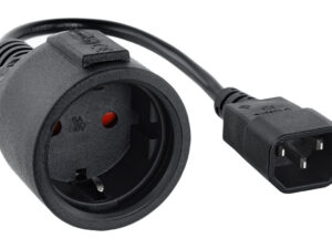 Nanocable C14/M a CEE7/H 50cm Negro