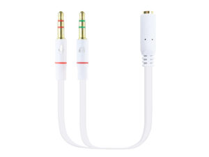 Adaptador Nanocable 3.5mm/H a 2x3.5mm/M
