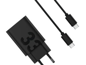 Cargador Motorola 33W USB-A+Cable 1m Negro