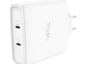 Cargador Trust Maxo GaN 100W 2xUSB-C Blanco