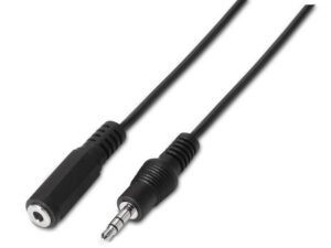 Cable AISENS 3.5mm/M-3.5mm/H 3m Negro