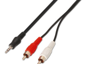 Cable AISENS Jack 3.5/M-2XRCA/M 3m Negro