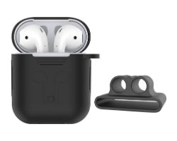 Funda Devia Airpods V1/V2 Silicona Negra