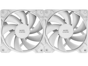 Ventilador Caja Mars Gaming 2x120mm Blanco