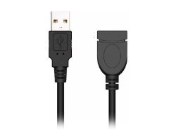 Cable NILOX USB-A/M a USB-A/H 1.8m Negro