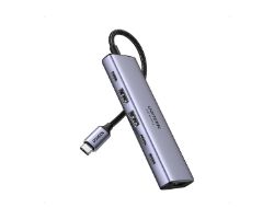 Hub Ugreen 6 en 1 2xUSB-A 1xHDMI 4K Gris