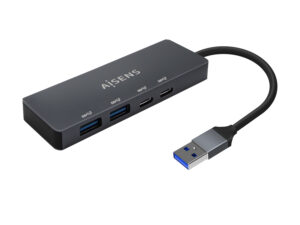 Hub AISENS USB-A a 2xUSB-A 2xUSB-C Gris Hub AISENS USB-A a 2xUSB-A 2xUSB-C Gris