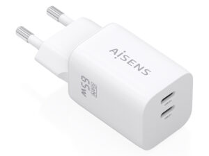 Cargador de Pared AISENS 65W 2xUSB-C Blanco