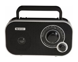 Radio FM DENVER Vintage Analógica Negra