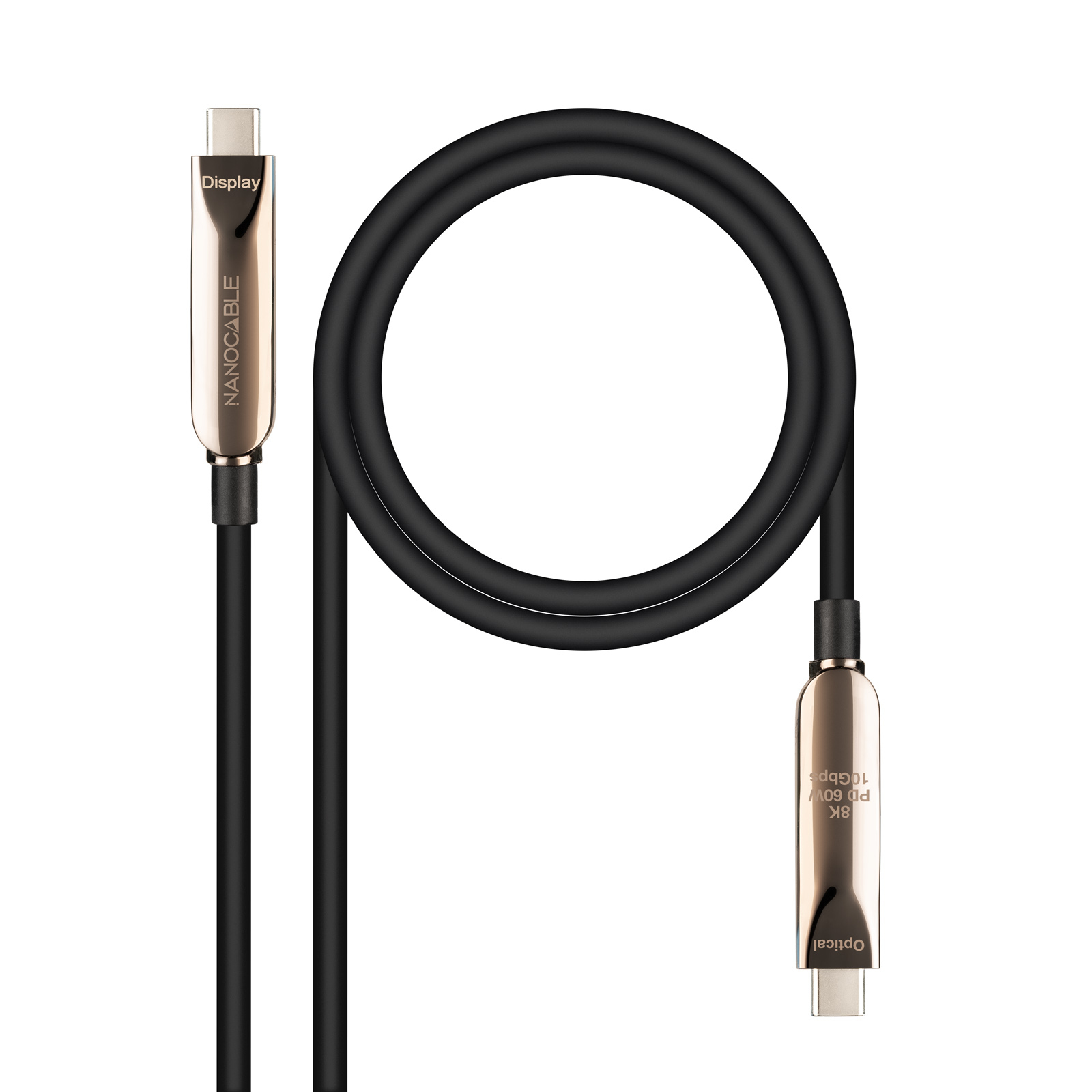 Nanocable USB-C/M a USB-C/M 60W 5m Negro Nanocable USB-C/M a USB-C/M 60W 5m Negro