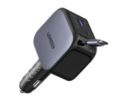 Cargador Coche Ugreen PD 145W Cable Retráctil