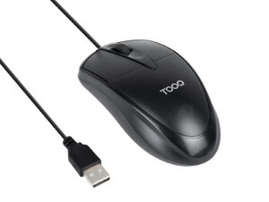 Ratón TooQ Óptico USB-A 1000dpi 1.3m Negro
