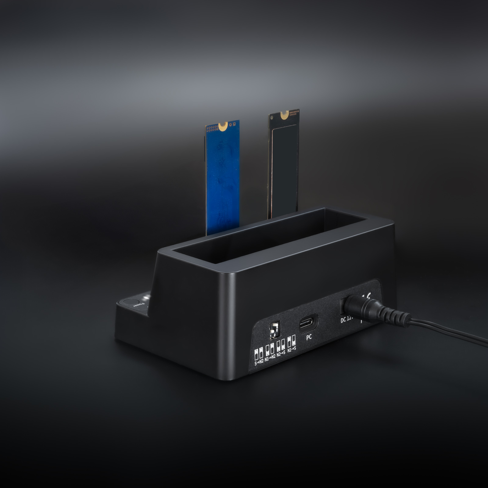 Docking TooQ SSD/HD USB-C PCIe SATA Negro Docking TooQ SSD/HD USB-C PCIe SATA Negro