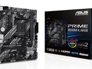 ASUS PRIME B550M-K ARGB: (AM4) 2DDR4 HDMI DP RJ45 mATX